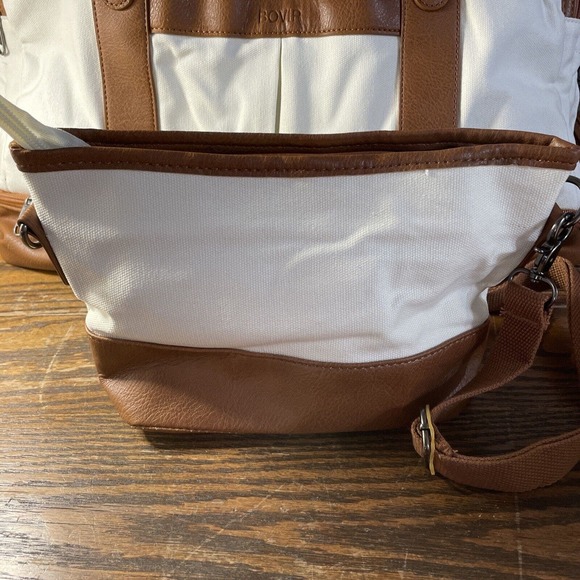 Weekend Overnight Travel Bags 3-piece White Canvas Duffel Duffle Luggage Dop Kit - Picture 7 of 9